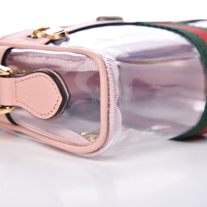 Gucci Vinyl Web Mini Ophidia Transparent Shoulder Bag Perfect Pink 8 of 10