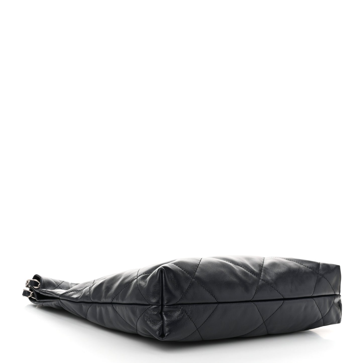 Shiny Calfskin Quilted Chanel 22 Navy
