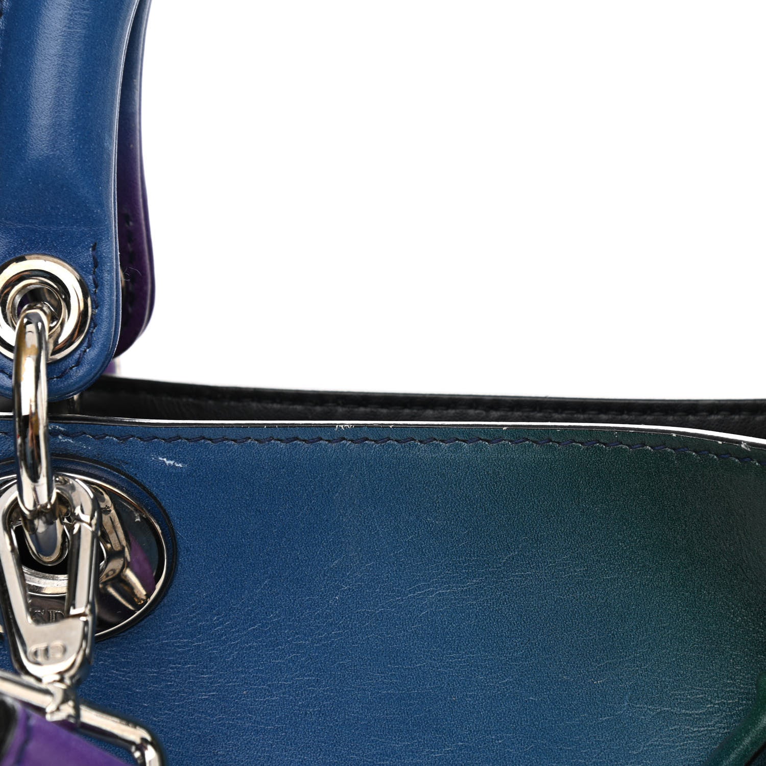 Christian Dior Box Calfskin Gradient Medium Diorissimo Blue Violet 12 of 18