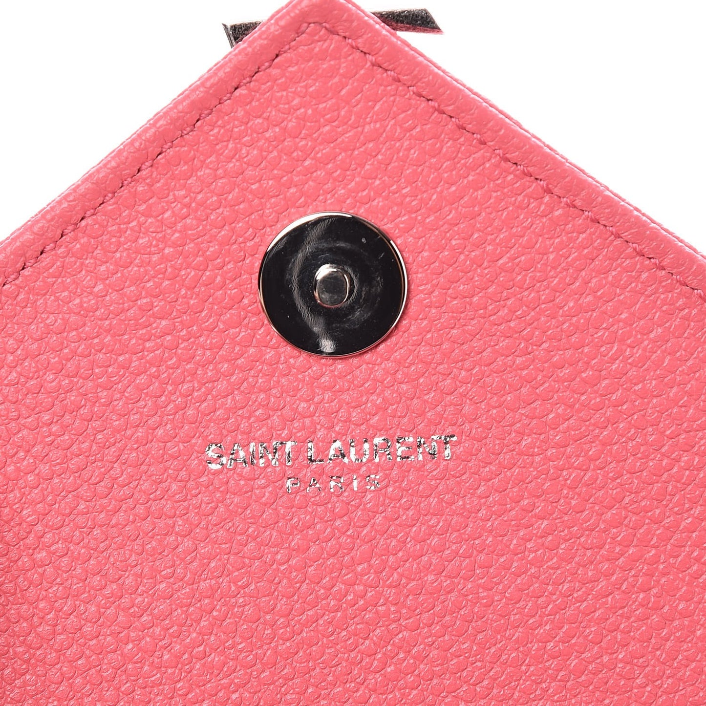 Grained Calfskin Matelasse Chevron Classic Monogram Baby Chain Bag Coral Pink