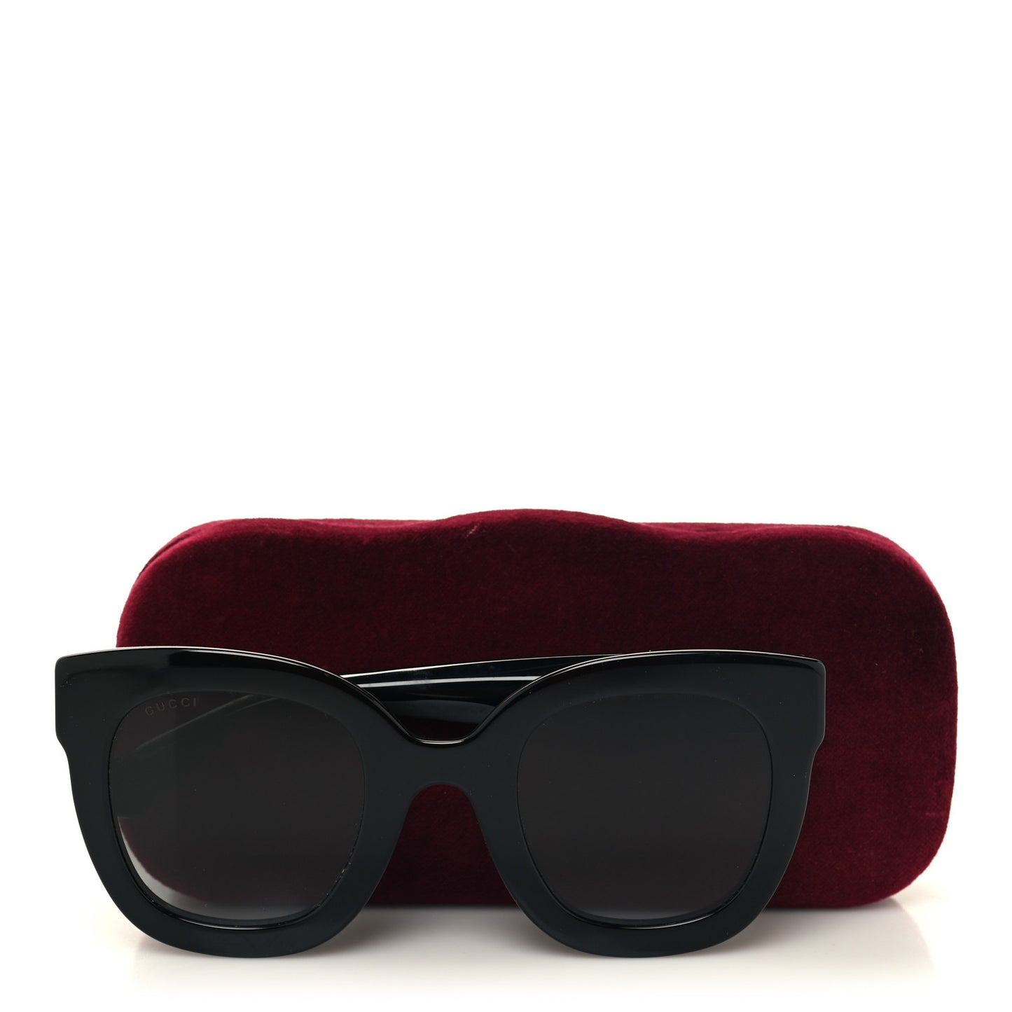 Acetate Crystal Star Round Frame Sunglasses GG0208S Black
