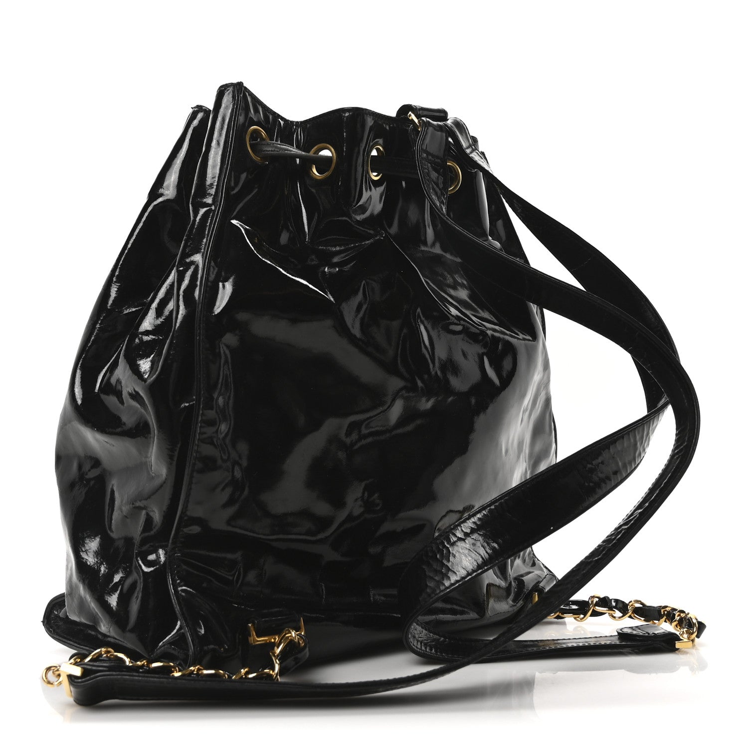 Chanel Paten Timeless CC Drawstring Backpack Black 3 of 10