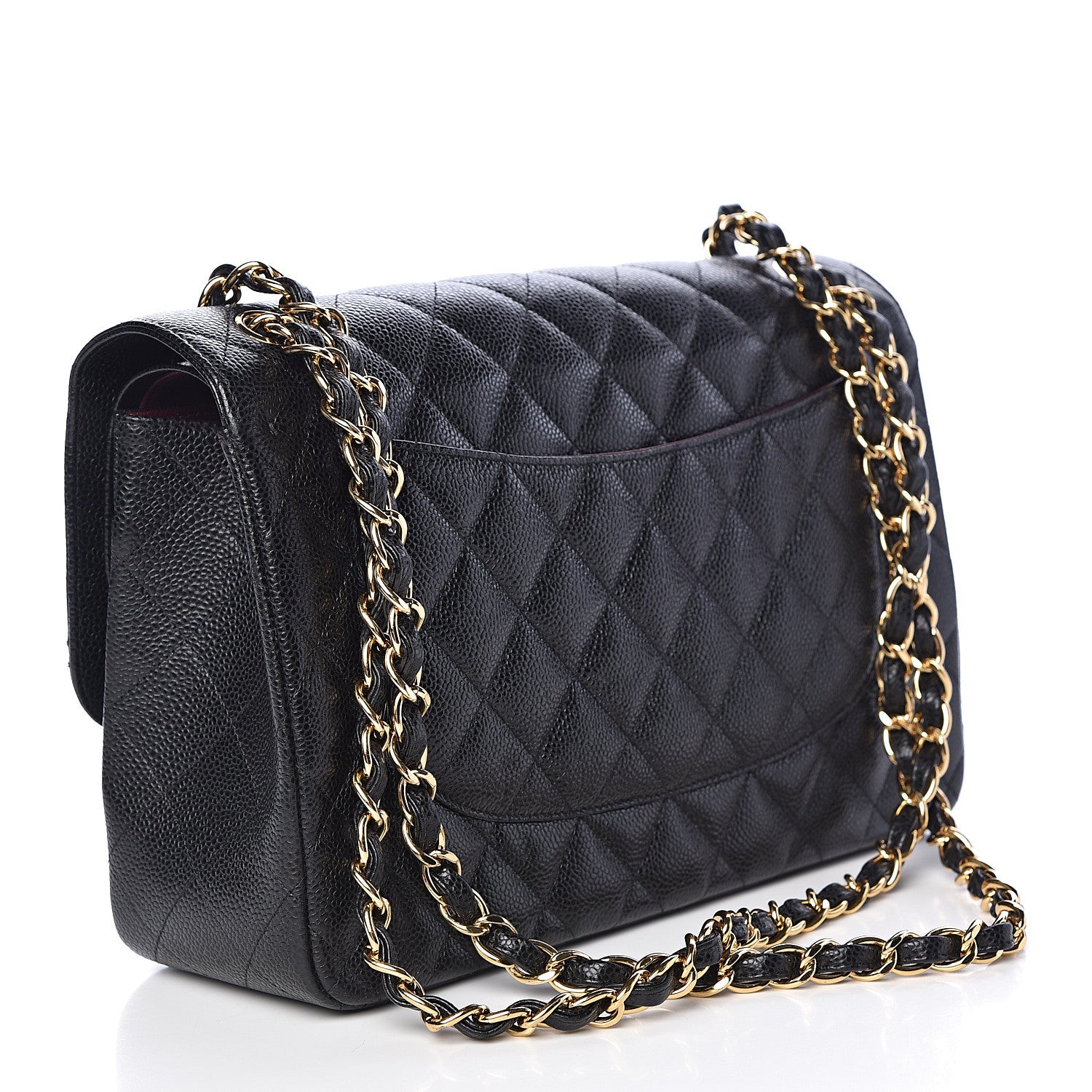 Chanel Caviar Quilted Jumbo Double Flap Black 3 of 14
