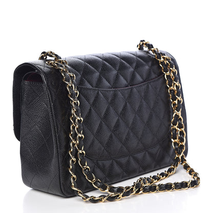 Chanel Caviar Quilted Jumbo Double Flap Black 3 of 14