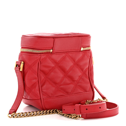 Saint Laurent Grain de Poudre Quilted 80's Vanity Bag Rouge Eros 3 of 12