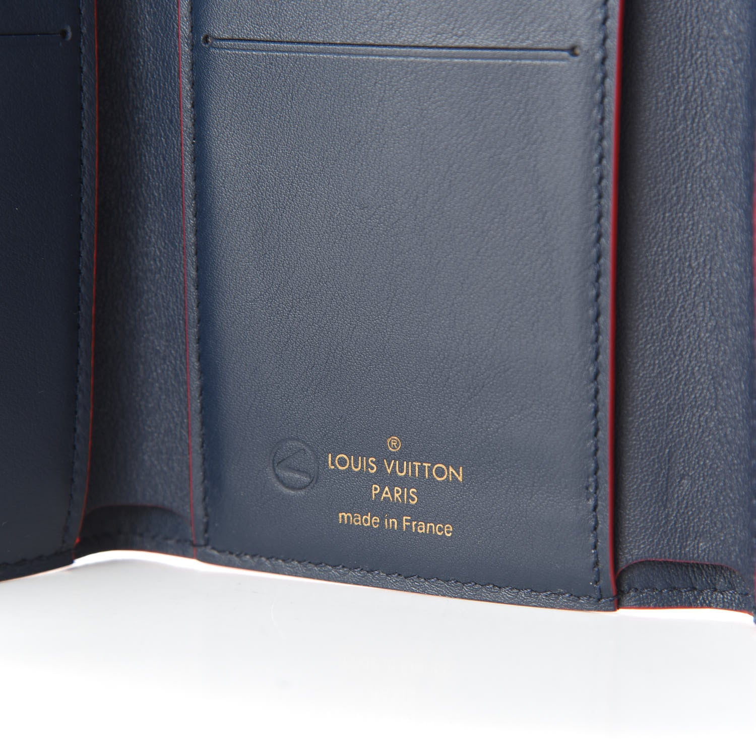Louis Vuitton Taurillon Capucines Compact Wallet Marine Rouge 6 of 6
