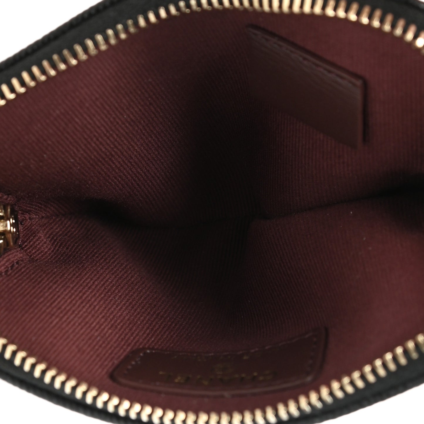 Caviar Quilted Zip Card Holder Wallet Black