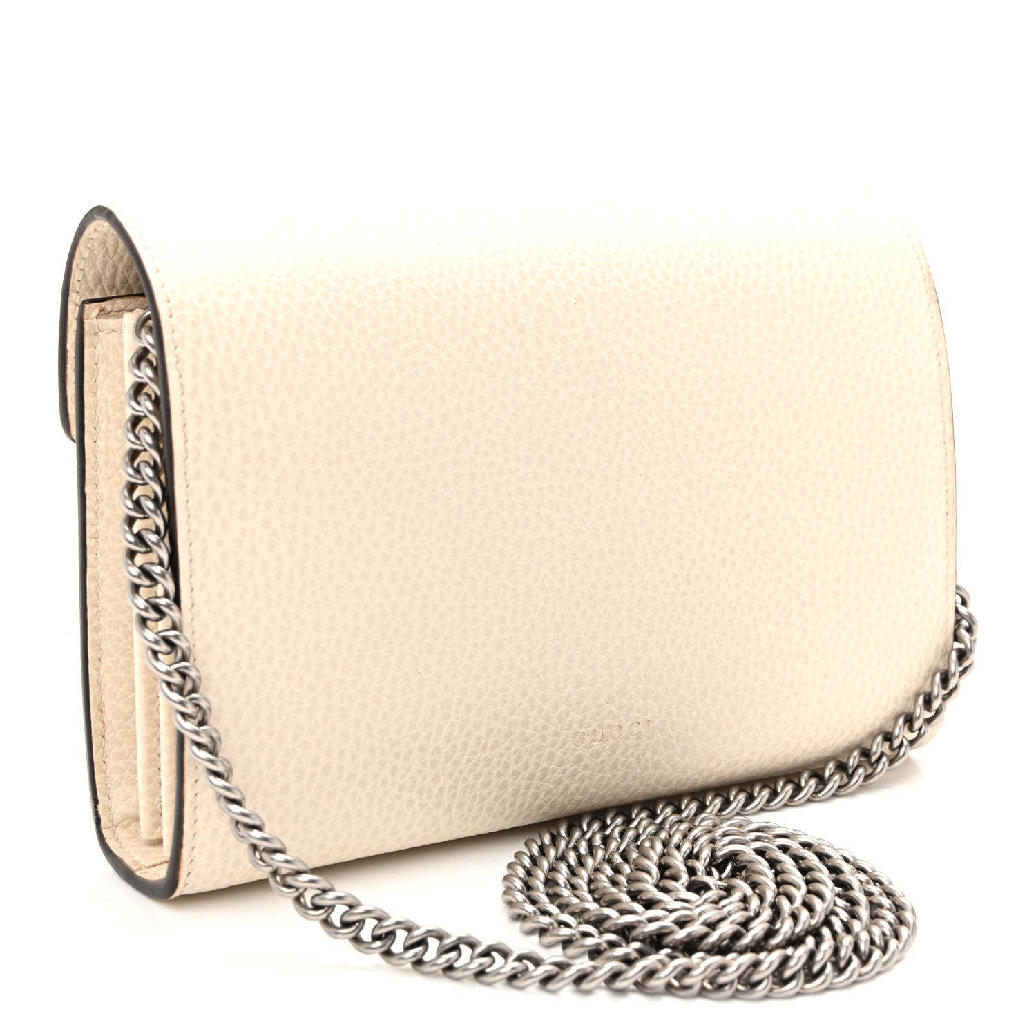 Gucci Dollar Calfskin Mini Dionysus Chain Wallet Mystic White 3 of 10