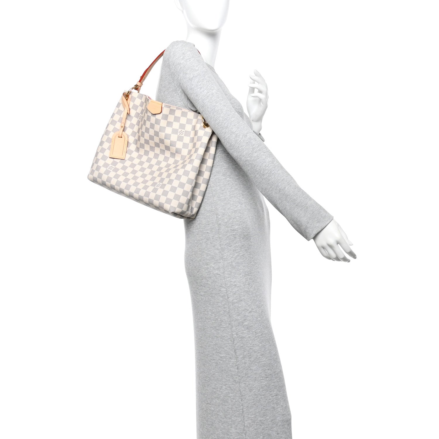 Louis Vuitton Damier Azur Graceful PM Rose Ballerine 2 of 10