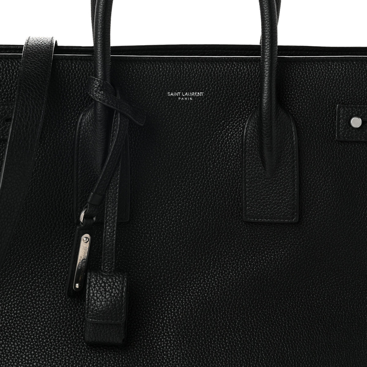 Grained Calfskin Medium Souple Sac De Jour Black