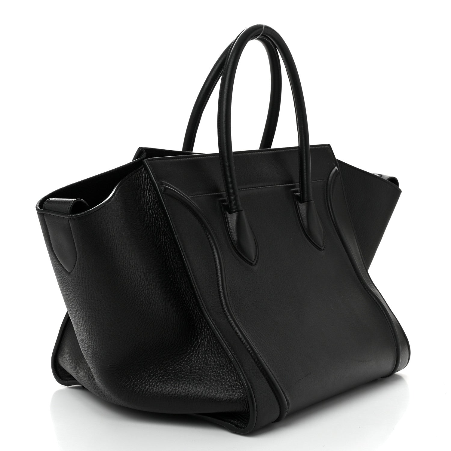 Celine Grained Calfskin Medium Phantom Luggage Black 3 of 12