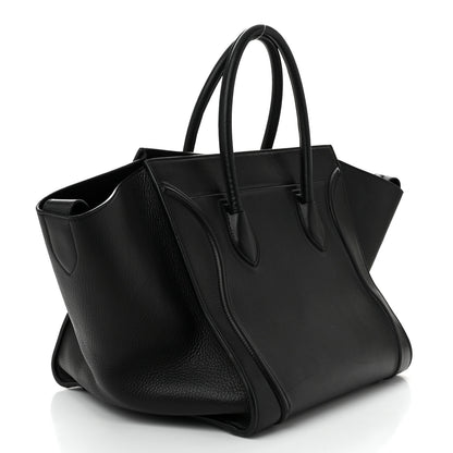 Celine Grained Calfskin Medium Phantom Luggage Black 3 of 12