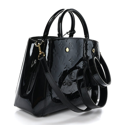 Louis Vuitton Vernis Montaigne BB Black 3 of 8