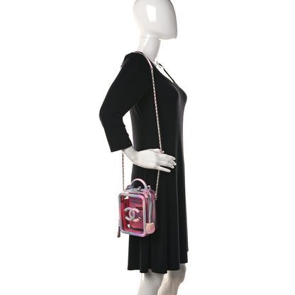 Chanel PVC Patent Calfskin Patent Lambskin Vertical Vanity Case Pink 2 of 14