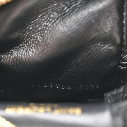 Saint Laurent Suede Lambskin Jaime Cube Charm Keychain Black 7 of 10