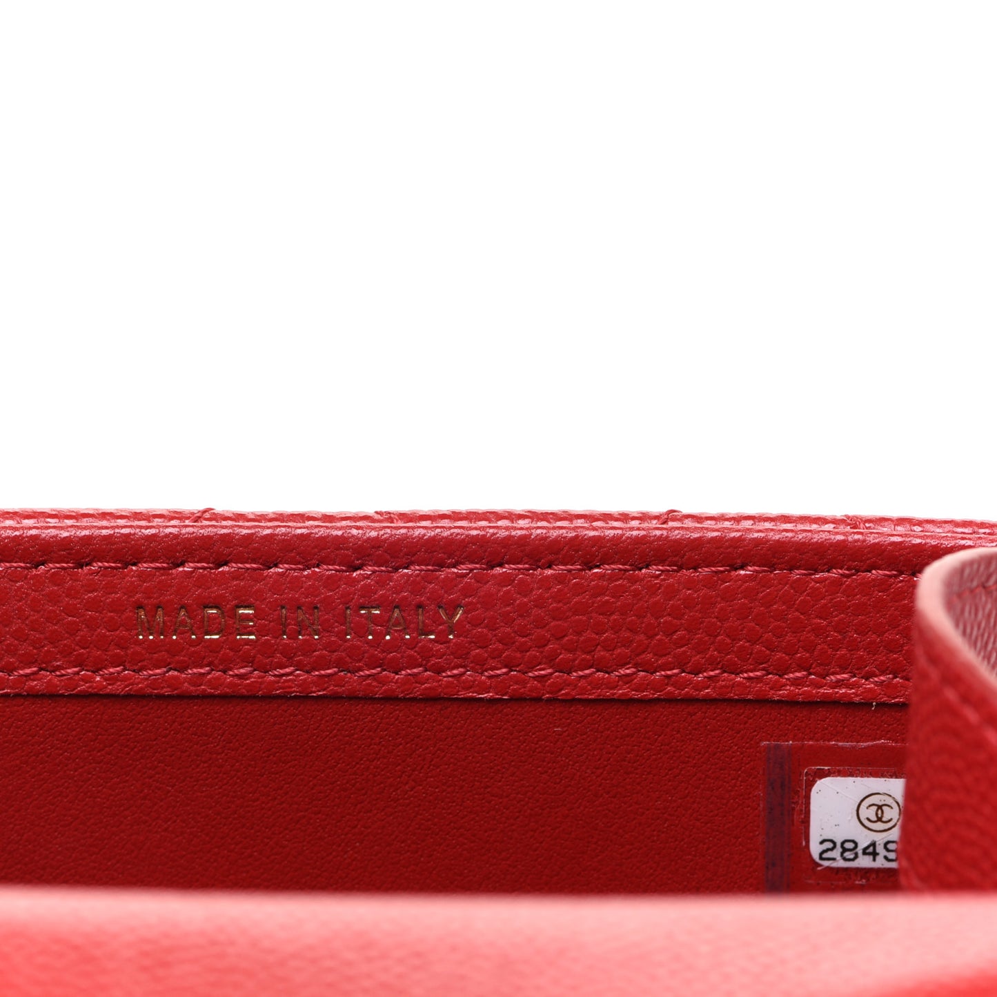 Caviar Quilted Classic Phone Holder Red