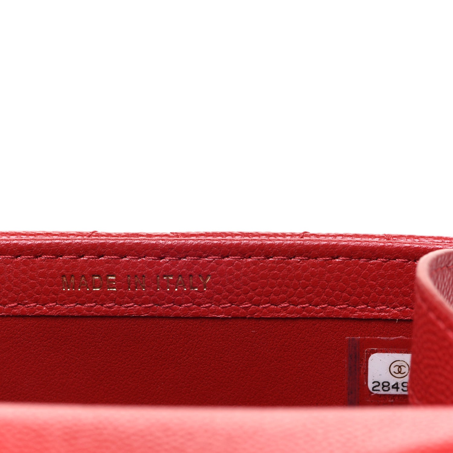 Chanel Caviar Quilted Classic Phone Holder Red 7 of 9