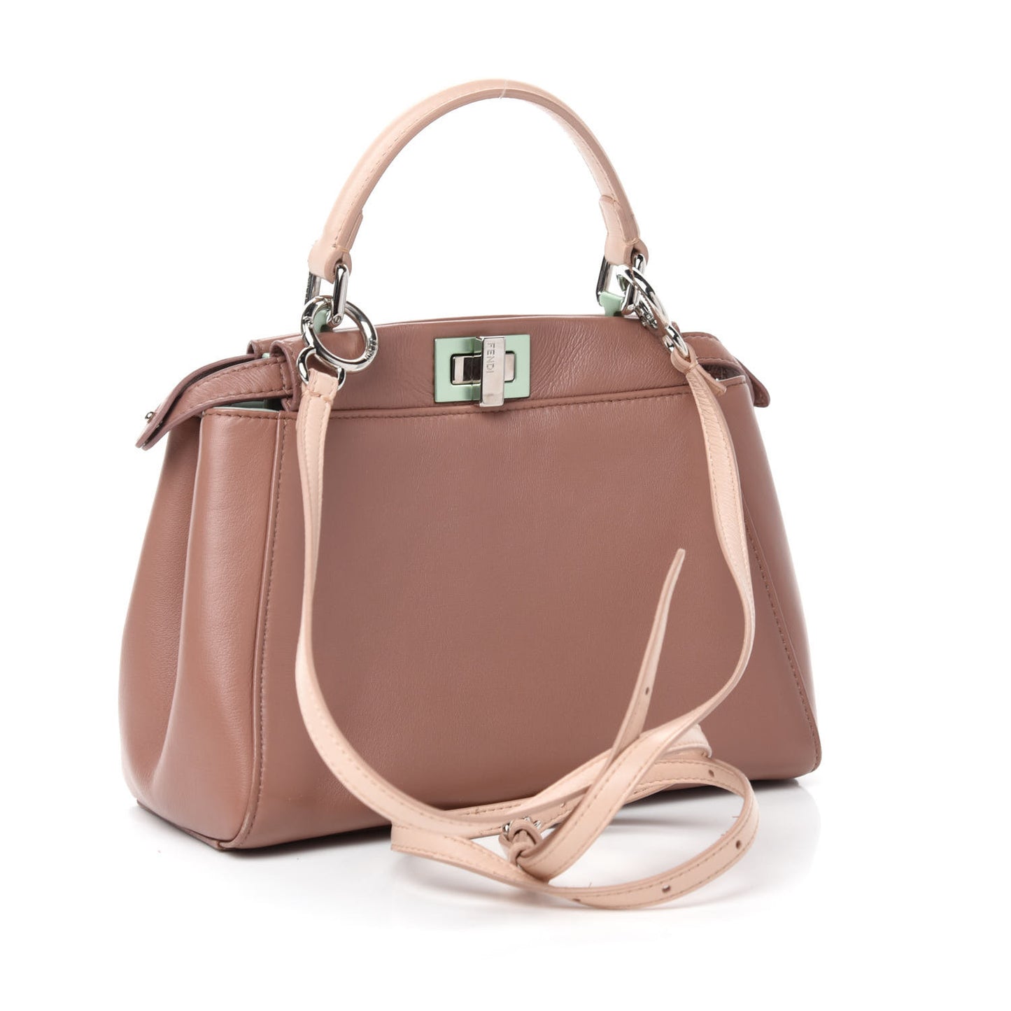 Nappa Colorblock Mini Peekaboo Iconic Satchel English Rose Plaster Oxigen
