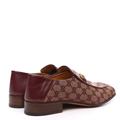 Gucci GG Monogram Granada Kid Mens Horsebit Loafers 10 Sahara Rubino Bright Bordeaux 4 of 9