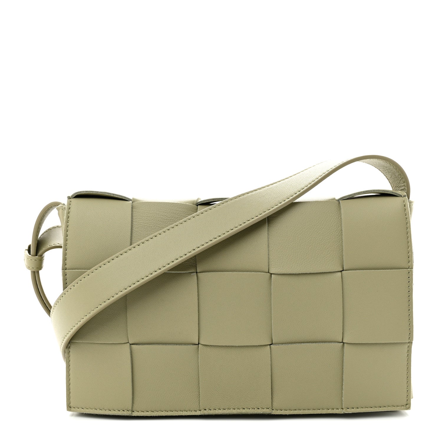 Bottega Veneta Lambskin Maxi Intrecciato Cassette Crossbody Bag Travertine 1 of 9