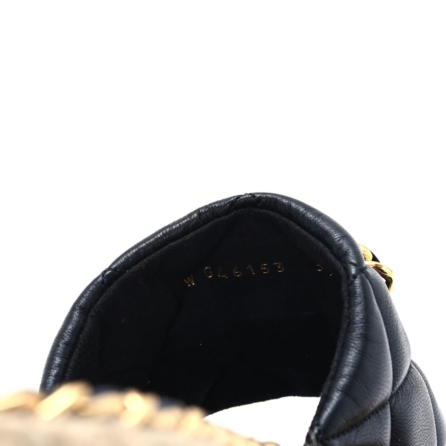 Lambskin Quilted CC Chain Espadrille Mules 39 Black Navy