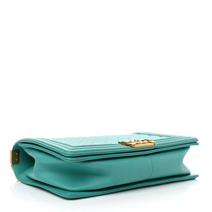 Chanel Calfskin Quilted New Medium Boy Flap Dark Turquoise 4 of 12