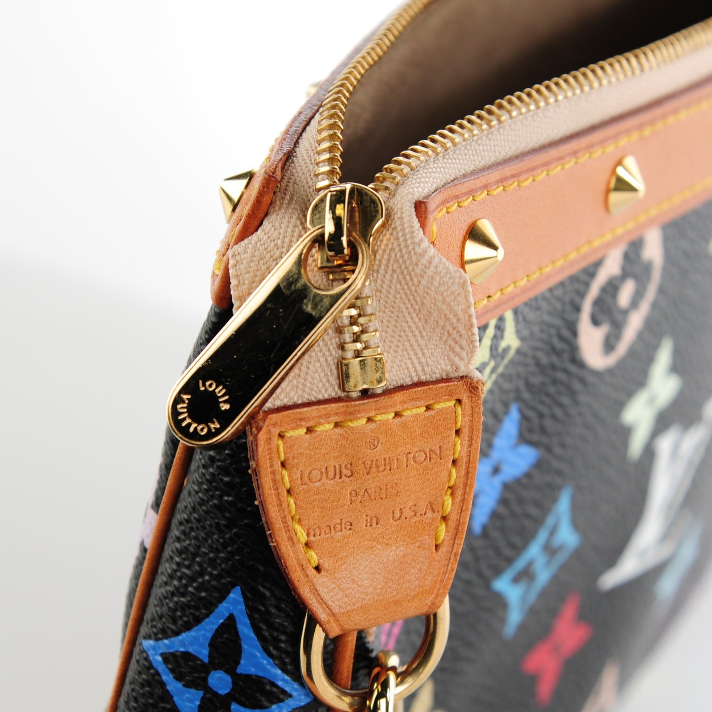Monogram Multicolor Pochette Accessories Black