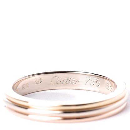 Cartier 18K Pink White Yellow Gold 3.5mm Vendome Louis Cartier Wedding Band Ring 48 4.5 4 of 6