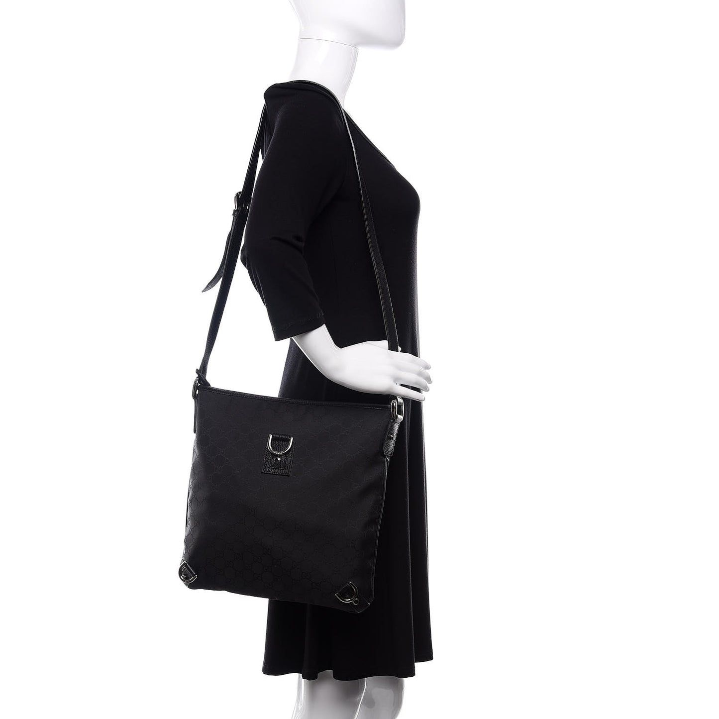 Monogram Abbey Messenger Bag Black