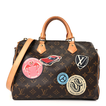Louis Vuitton Monogram World Tour Speedy Bandouliere 30 1 of 8