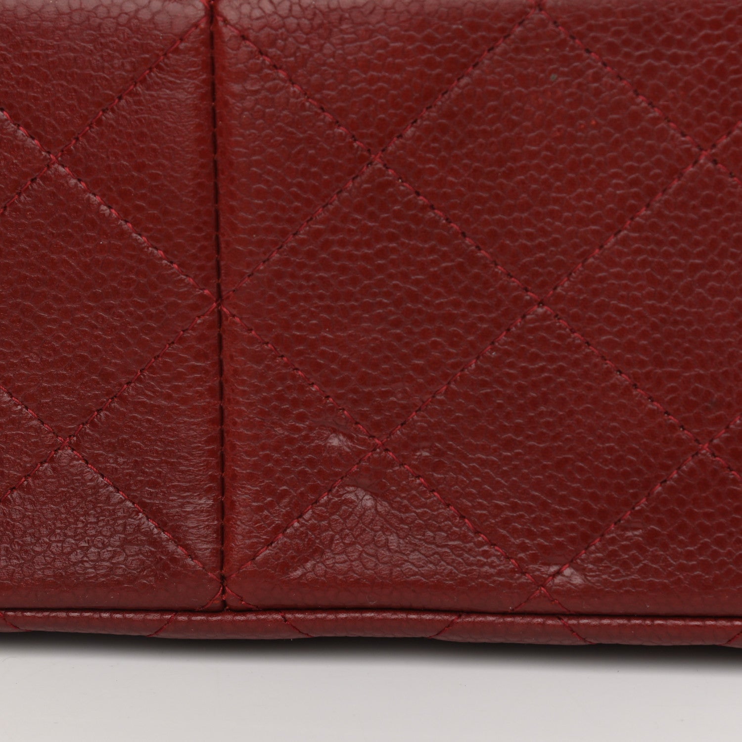 Chanel Caviar Quilted Jumbo Double Flap Burgundy 11 of 11
