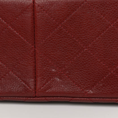 Chanel Caviar Quilted Jumbo Double Flap Burgundy 11 of 11
