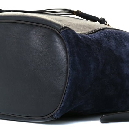Chloe Smooth Suede Calfskin Medium Myer Double Carry Bag Black Navy 10 of 10