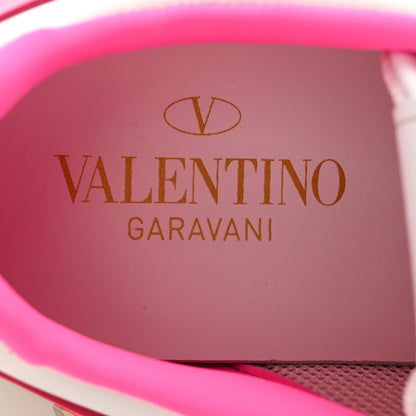 Valentino Garavani Calfskin Womens Backnet Sneakers 35 White Fuchsia 6 of 10