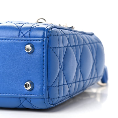 Christian Dior Lambskin Cannage Mini Lady Dior Blue 8 of 8