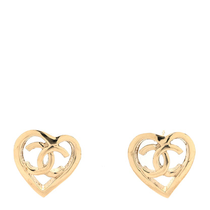 Chanel Metal CC Heart Coco In Love Earrings Gold 1 of 5