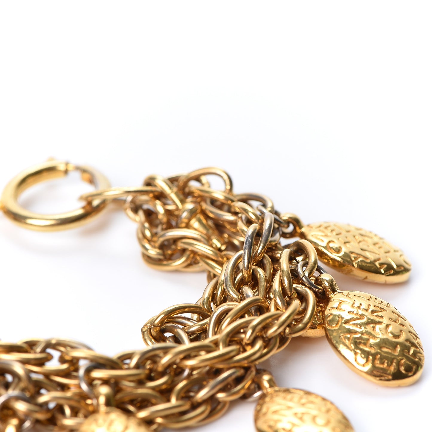 Medallion Logo Charm Bracelet Gold