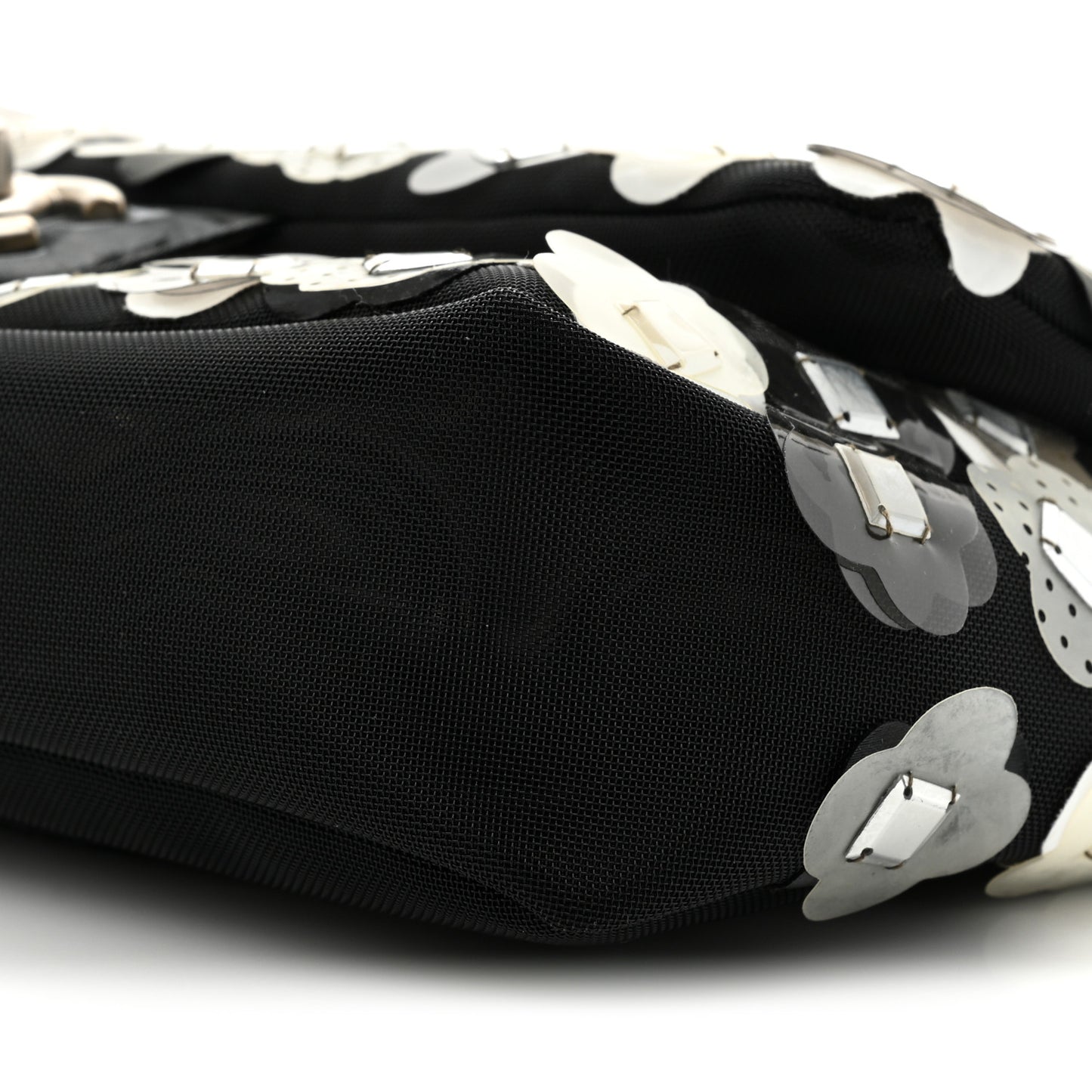 Mesh Paillette Sequin Flap Black