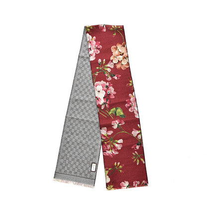 Gucci Wool GG Monogram Miniorophin Scarf Lacquer Pink 2 of 3