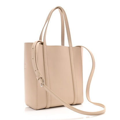 Balenciaga Smooth Calfskin Logo XXS Everyday Tote Light Beige Black 3 of 10