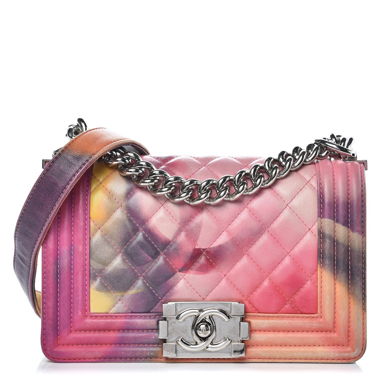 Chanel Lambskin Quilted Small Flower Power Boy Flap Multicolor 1 of 13