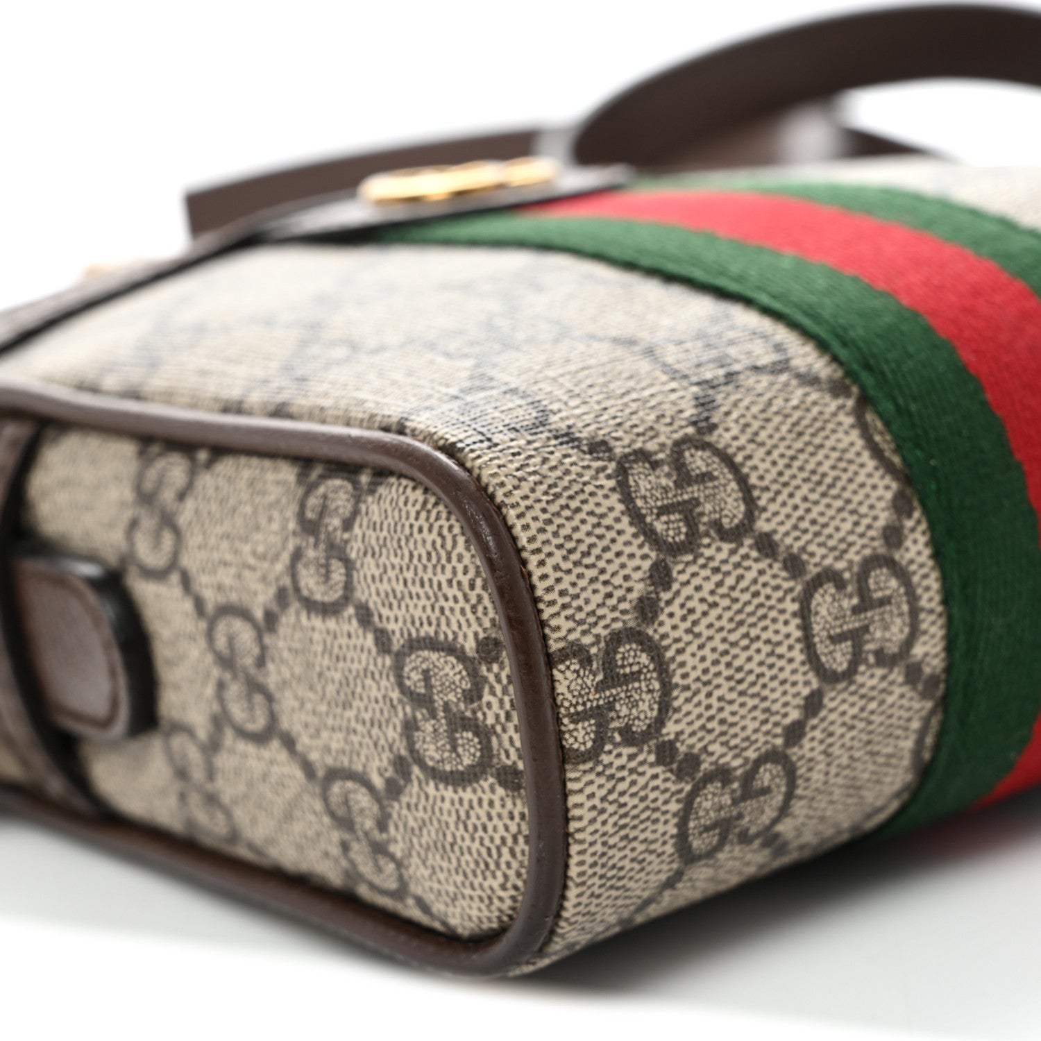 Gucci GG Supreme Monogram Web Mini Ophidia Messenger Brown 9 of 11