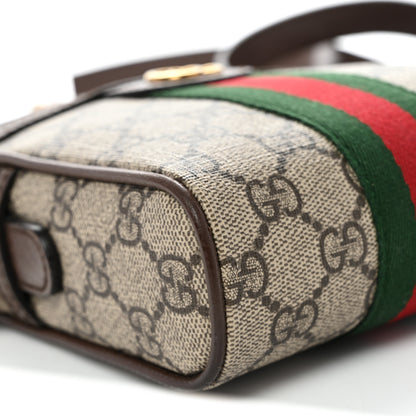 Gucci GG Supreme Monogram Web Mini Ophidia Messenger Brown 9 of 11