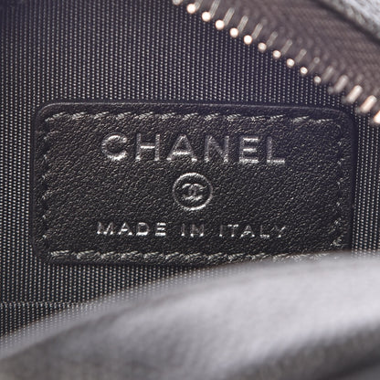 Chanel Metallic Caviar Quilted Round Filigree Crossbody Dark Silver 6 of 7