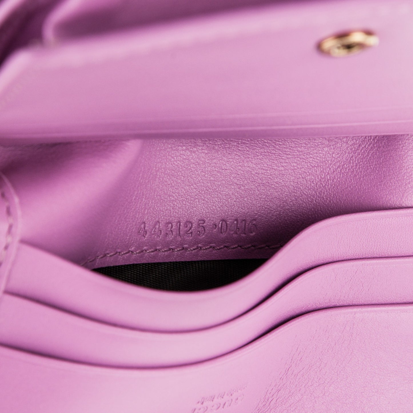 Calfskin Matelasse GG Marmont Card Case Candy Mousse