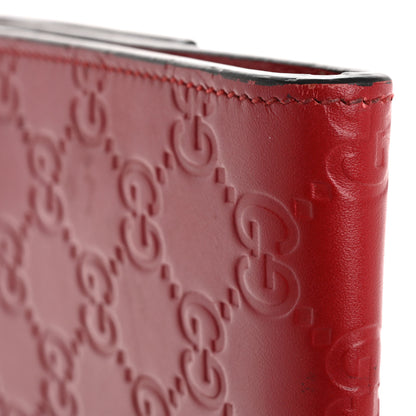 Gucci Guccissima Padlock Clutch Hibiscus Red 11 of 13