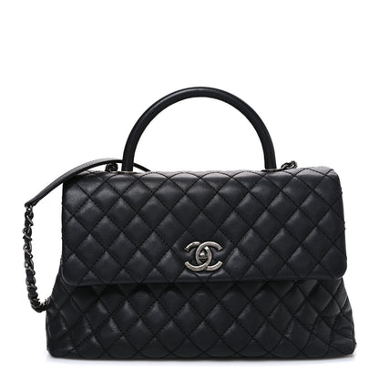 Chanel Caviar Quilted Medium Coco Handle Flap Black 1 of 10