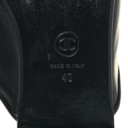 Chanel Lambskin Chain CC Mules 40 Black 6 of 9