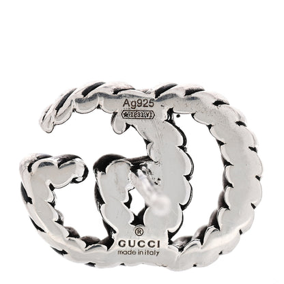 Gucci Sterling Silver Torchon Double G Earrings 4 of 5