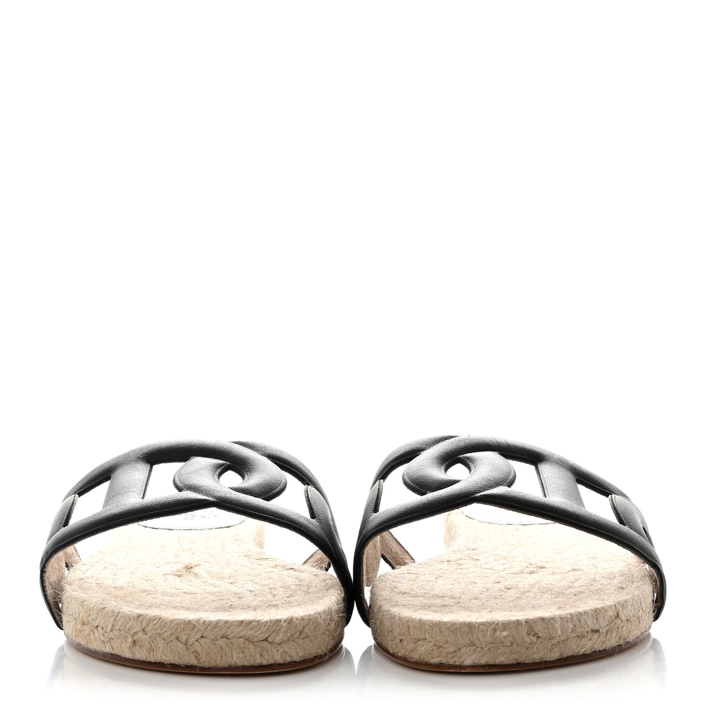 Nappa Famosa Espadrille Sandals 38 Black